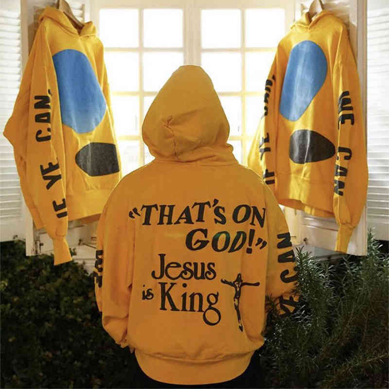 Kanye West Jesus Is King Hoodie Men Women Autumn Winter 3D Foam print THAT IS ON GOD Sweatshirts Yellow Jesus Is King Pullover C0325, White;black
Kanye West Jesus Is King Hoodie Men Women Autumn Winter 3D Foam print THAT IS ON GOD Sweatshirts Yellow Jesus Is King Pullover C0325, White;black