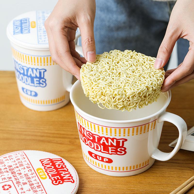 Japanese-style Household Ceramic Instant Noodle Cup And Bowl With Lid Dormitory Office Breakfast Lunch Box Bowls
Japanese-style Household Ceramic Instant Noodle Cup And Bowl With Lid Dormitory Office Breakfast Lunch Box Bowls