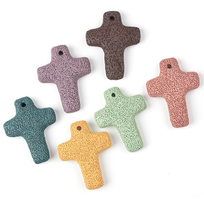 5cm Cross Volcanic Lava stone Loose Beads Slide Charm Beaded Pendant Jewelry Making Accessories for Bracelet Necklace
5cm Cross Volcanic Lava stone Loose Beads Slide Charm Beaded Pendant Jewelry Making Accessories for Bracelet Necklace