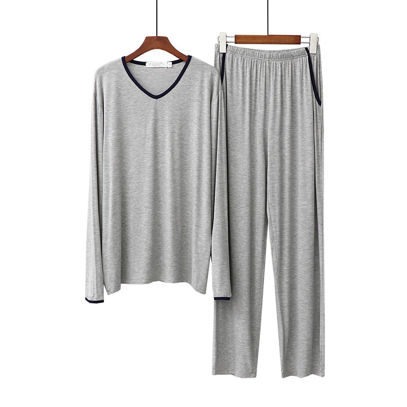 Vêtements de nuit pour hommes 2020 Pyjamas Modal Printemps Hommes Automne à manches longues Long Pant Pant de nuit Pyjama Ensemble Coton Hiver Ho