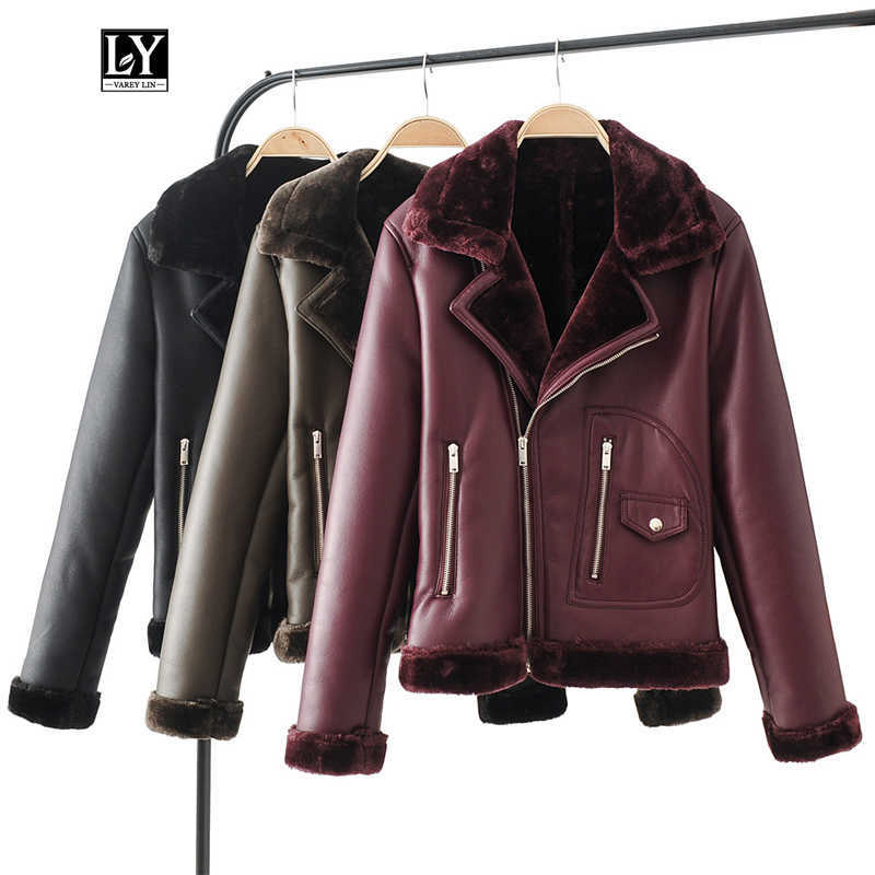 Ly Varey Lin Winter Faux Lamb Leather Jacket Women Warm Lambs Wool Fur Collar Overcoat Army Green Zipper Outwear 210526, Black
Ly Varey Lin Winter Faux Lamb Leather Jacket Women Warm Lambs Wool Fur Collar Overcoat Army Green Zipper Outwear 210526, Black