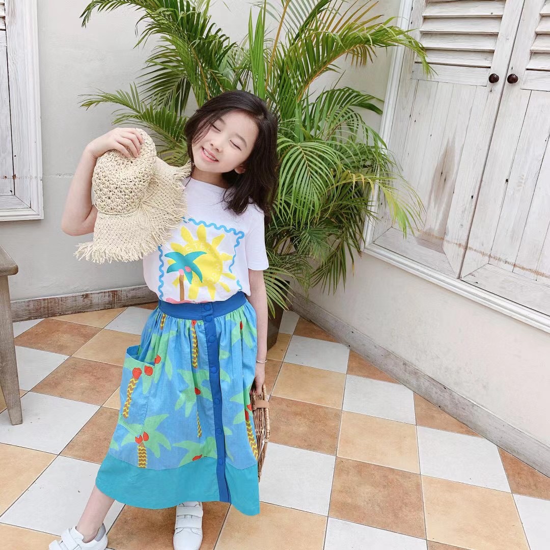 Sweet Girls Sets Summer Kids T-shirt +Skirt 2pc/Suits Clothes children Sun Print beach Cotton Outfit, Sky blue
Sweet Girls Sets Summer Kids T-shirt +Skirt 2pc/Suits Clothes children Sun Print beach Cotton Outfit, Sky blue