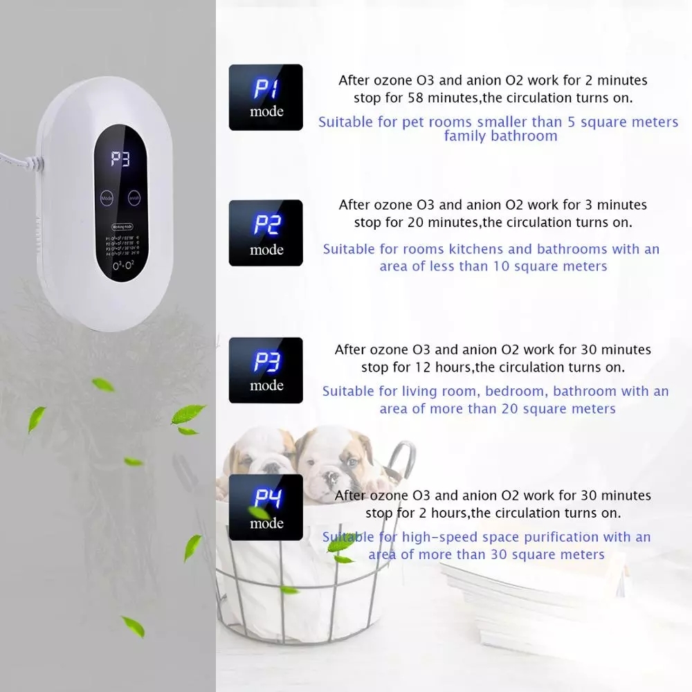 Air Freshener Disinfection Machine Small Purifier Household Ozone Machine Kitchen Bathroom Deodorant Deodorizer Sterilization