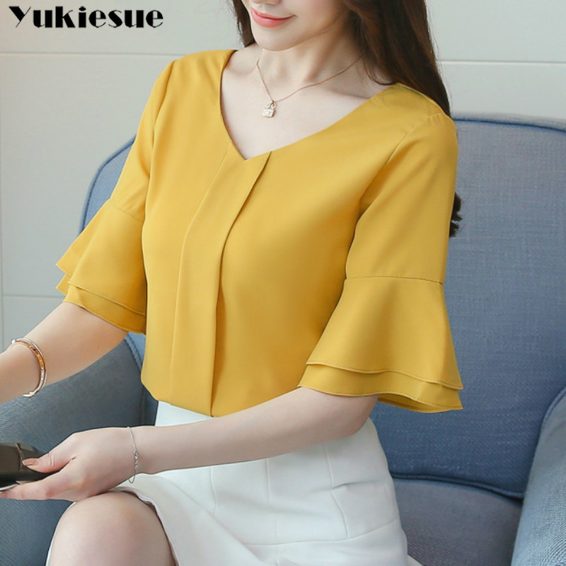 summer short sleeve ruffless women' shirt blouse women blusas womens tops and blouses chiffon shirts ladie' top plus size 210519, White
summer short sleeve ruffless women' shirt blouse women blusas womens tops and blouses chiffon shirts ladie' top plus size 210519, White