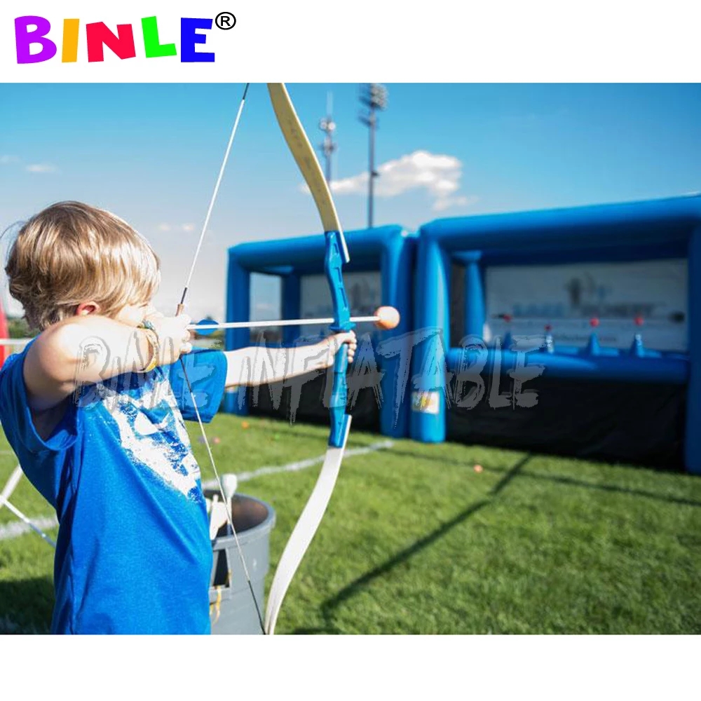 Custom color inflatable archery game with floating targets shooting range hover balls sports for adults 10 arrows