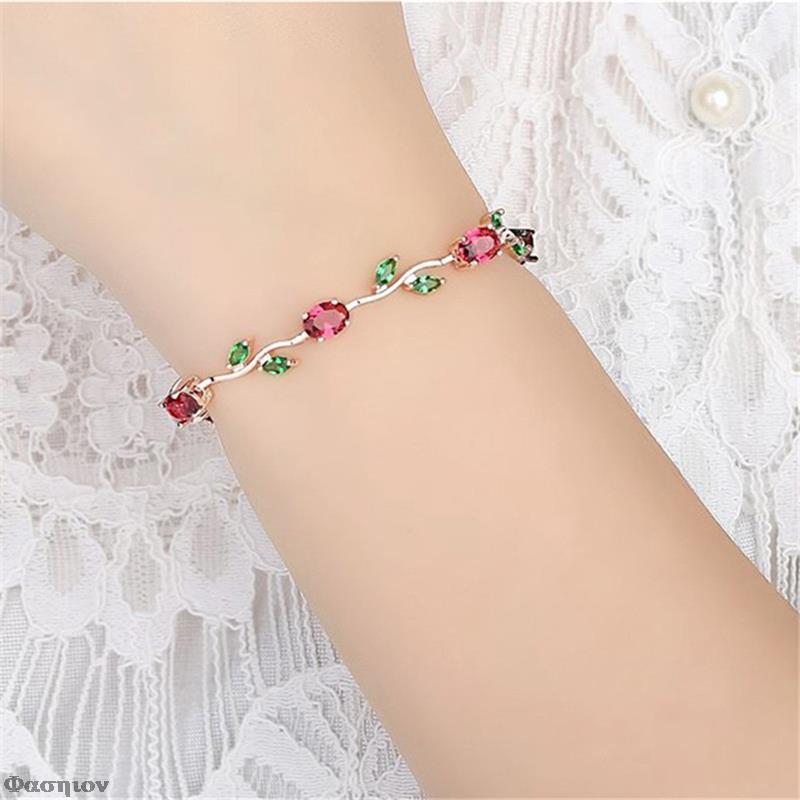 Charm Bracelets Colorful Enamel Classic Leaves Bangles Shining Lovely Women Girls Party Jewelry Gifts Crystal Red Rose Bracelet, Golden;silver
Charm Bracelets Colorful Enamel Classic Leaves Bangles Shining Lovely Women Girls Party Jewelry Gifts Crystal Red Rose Bracelet, Golden;silver