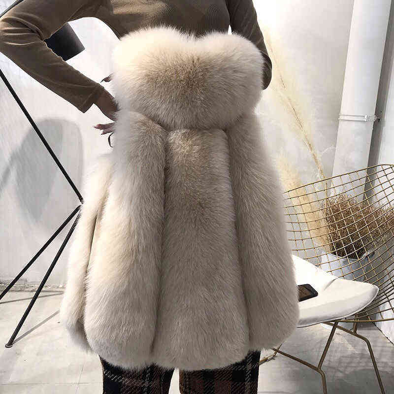 Women's Vests Winter Fur Coat Oversized Sleeveless Jacket Female Warm Fashion Casual Artificial 211220