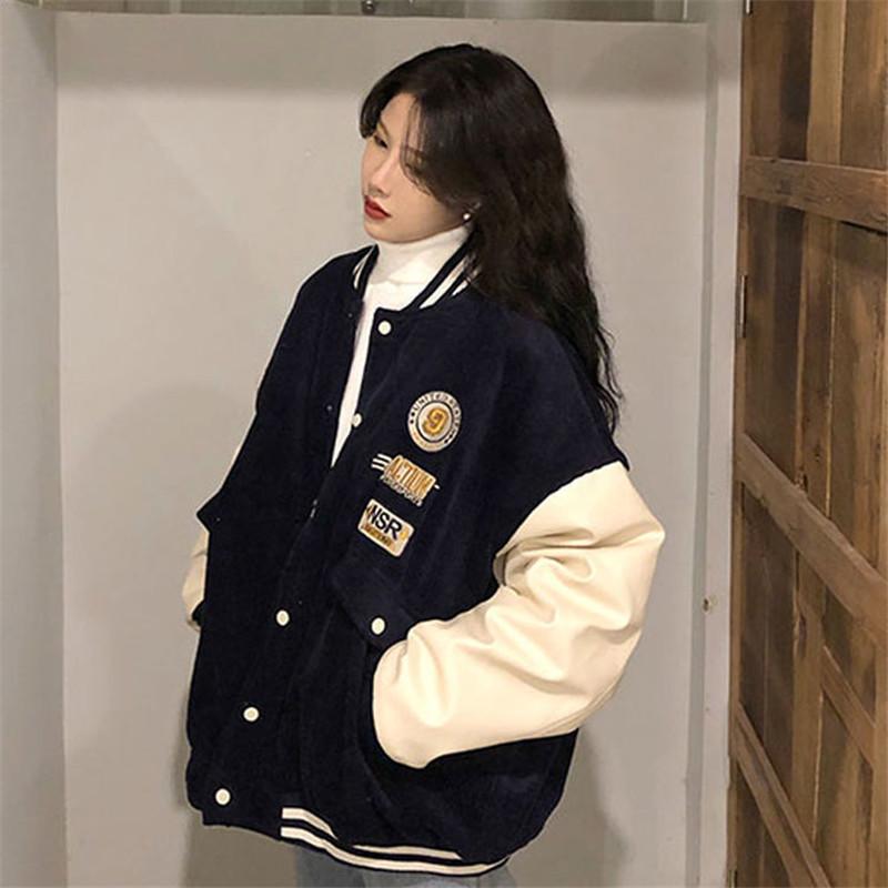 Women's Jackets High Street Baseball Varsity Jacket Women Patchwork Embroidery Pattern Harajuku Vintage College Coat Female Streetwear, Blue
Women's Jackets High Street Baseball Varsity Jacket Women Patchwork Embroidery Pattern Harajuku Vintage College Coat Female Streetwear, Blue
