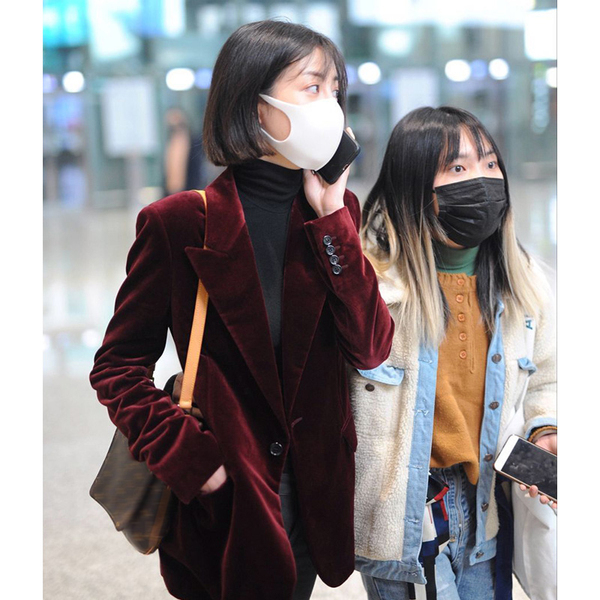 women Velvet blazers and jackets womens female business suits Office lady suit formal blazer coat feminino 210519