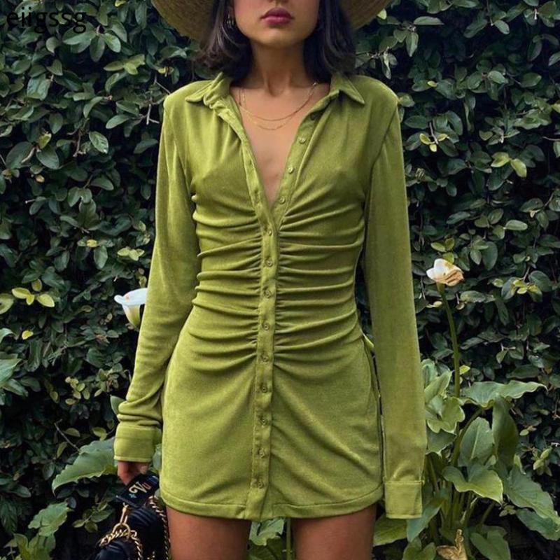 Casual Dresses Women Ruched Shirt Turn Down Collar Long Sleeve Slim Mini Dress Sexy Party Club Solid Green Bodycon, Purple
Casual Dresses Women Ruched Shirt Turn Down Collar Long Sleeve Slim Mini Dress Sexy Party Club Solid Green Bodycon, Purple
