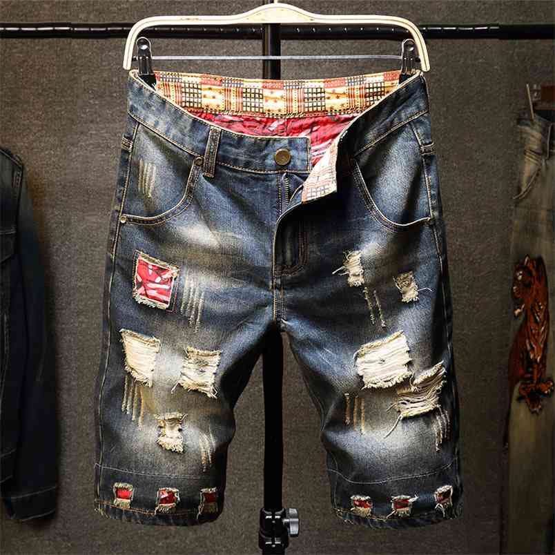 Men's Jeans Ripped Shorts Summer Fashion Casual Vintage Slim Fit Denim Male Brand Clothes 210629, Dark blue
Men's Jeans Ripped Shorts Summer Fashion Casual Vintage Slim Fit Denim Male Brand Clothes 210629, Dark blue