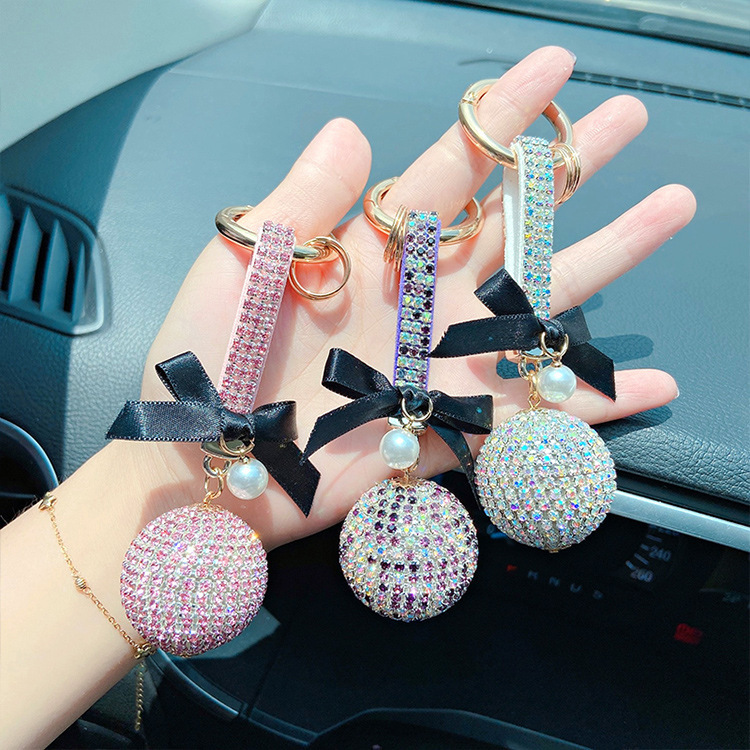 creative full diamond crystal ball keychain japanese and korean personalized bowknot fashion car bag pendant gift, Silver
creative full diamond crystal ball keychain japanese and korean personalized bowknot fashion car bag pendant gift, Silver
