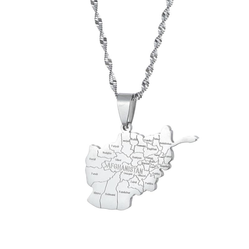 Chains Stainless Steel Silver Afghan Cities Afghanistan Map Pendants Necklaces Women Jewelry For Men Girl Gifts
Chains Stainless Steel Silver Afghan Cities Afghanistan Map Pendants Necklaces Women Jewelry For Men Girl Gifts