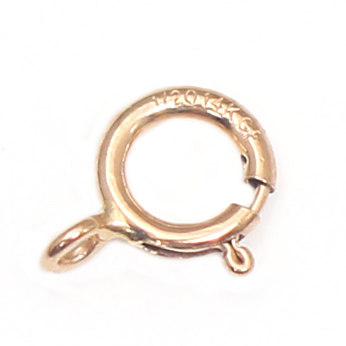 Beadsnice 14k Gold Filled Closed Jump Ring Link Necklace spring Ring Clasp