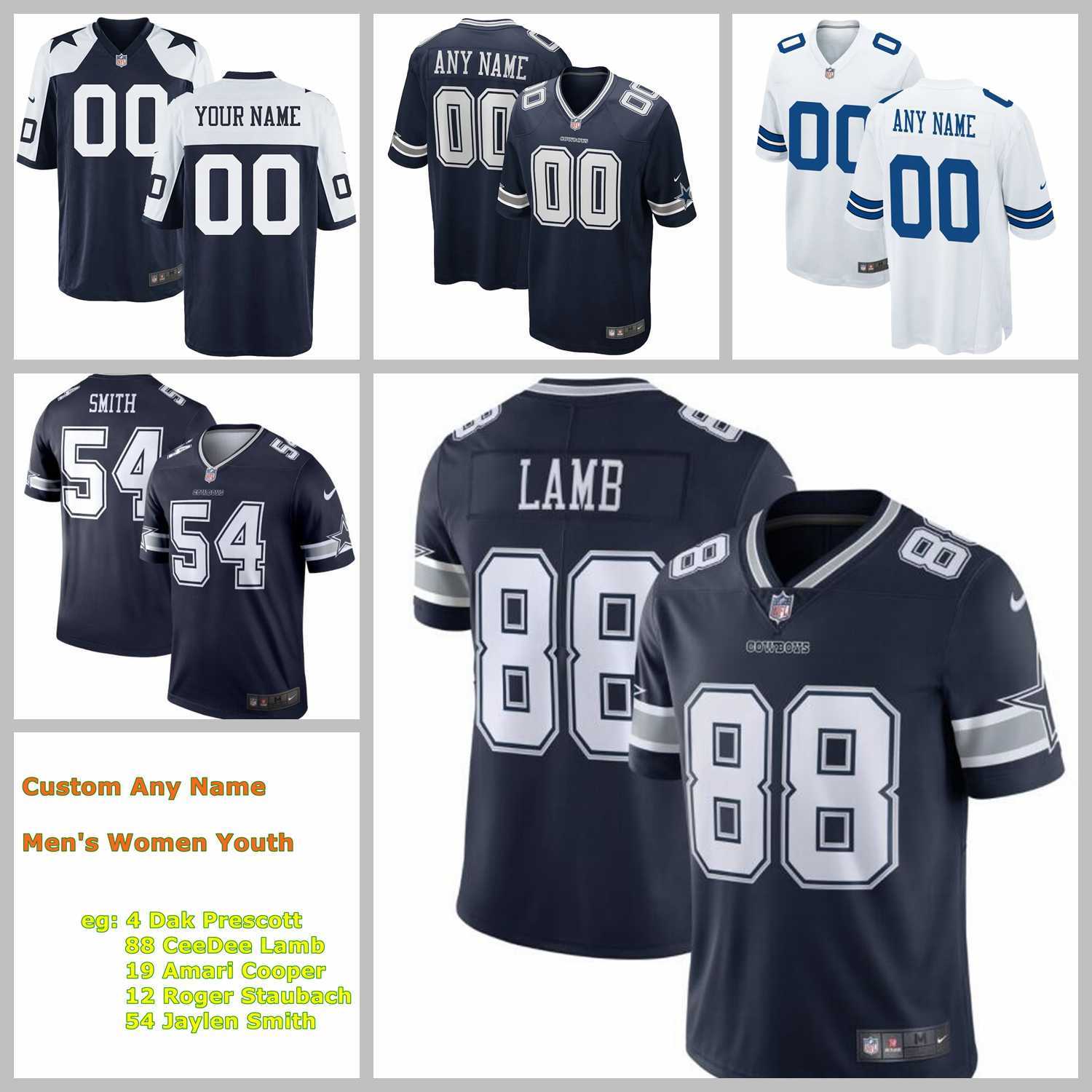 2021 American Football Jerseys Dallas Cowboys Custom Jersey Jason Witten Jaylon Smith Micah Parsons Ezekiel Elliott Roger Staubach CeeDee Lamb Stitched Size S-XXXL, As photo
2021 American Football Jerseys Dallas Cowboys Custom Jersey Jason Witten Jaylon Smith Micah Parsons Ezekiel Elliott Roger Staubach CeeDee Lamb Stitched Size S-XXXL, As photo