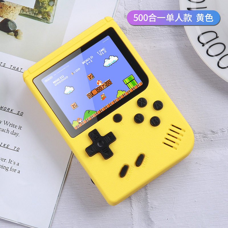 Two-player console, portable retro video game console, 500 classic FC games, macaron color 3-inch HD screen connected to TV
Two-player console, portable retro video game console, 500 classic FC games, macaron color 3-inch HD screen connected to TV