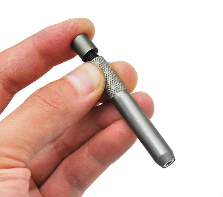 Portable Metal Smoking Pipes One Hitter Bat Spring Pipe 78MM Aluminum Snuff Snorter Tube Cigarette RRD7082 Free shipping