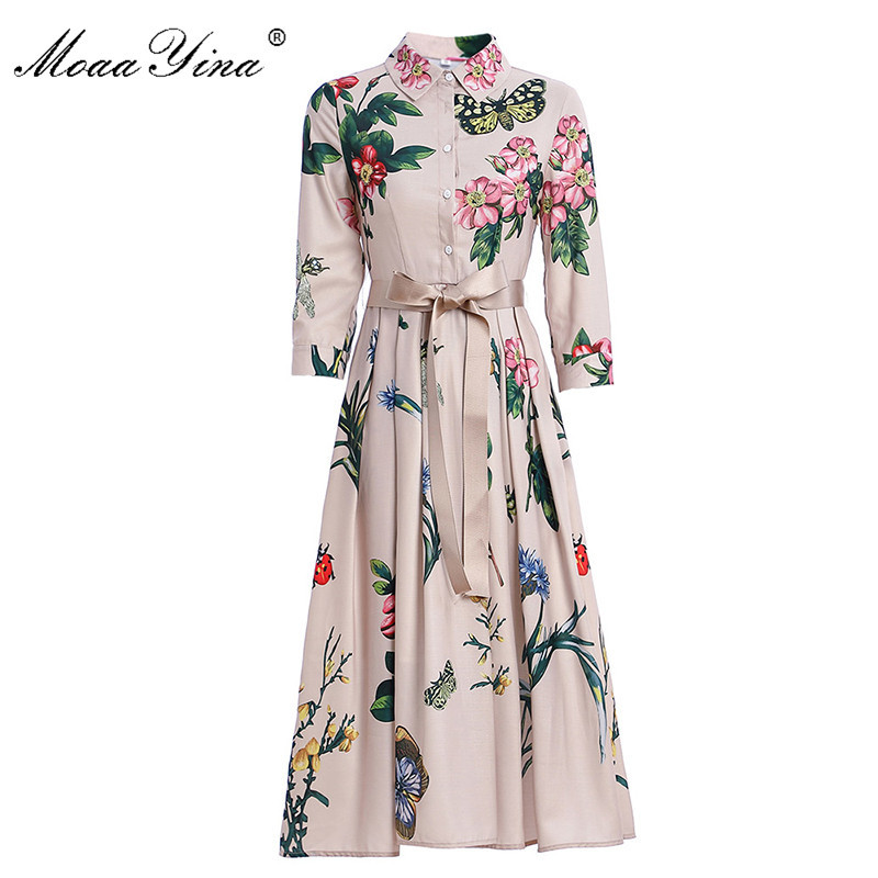 Fashion Runway dress Spring Summer Women's Dress Floral-Print Elegant Lace up Dresses 210524, Multi
Fashion Runway dress Spring Summer Women's Dress Floral-Print Elegant Lace up Dresses 210524, Multi