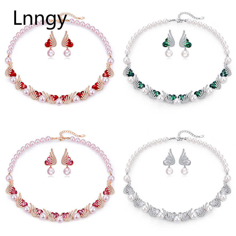 14K Gold Filled Heart Cut Crystal Pearl Necklace Earring Angel Freshwater Chokers Length 43+5CM Women Jewelry Set 210628, White
14K Gold Filled Heart Cut Crystal Pearl Necklace Earring Angel Freshwater Chokers Length 43+5CM Women Jewelry Set 210628, White