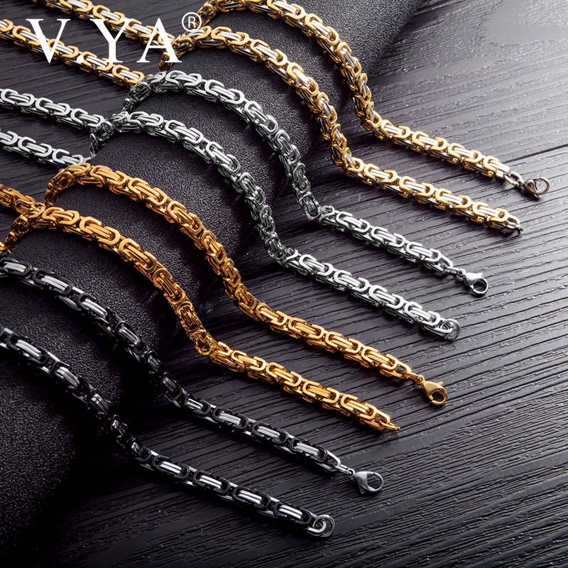 Pendant Necklaces V.YA Fashion Single Men Necklace Stainless Steel Gold Length 550MM Chain For Male Gift
Pendant Necklaces V.YA Fashion Single Men Necklace Stainless Steel Gold Length 550MM Chain For Male Gift