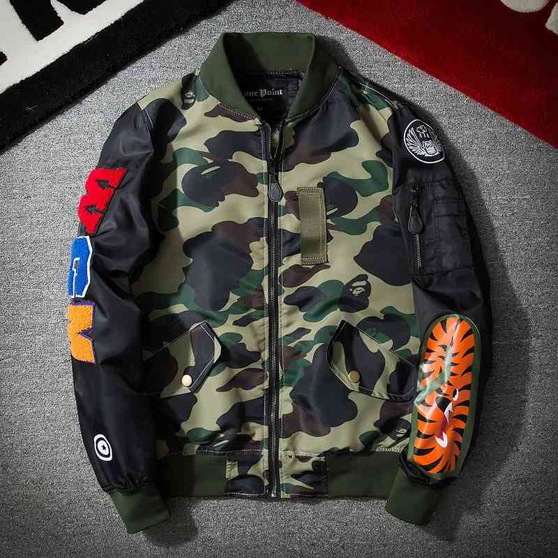 Chao brand MA1 Air Force pilot jacket men's spring and autumn thin couple Baseball Jacket camouflage stand collar jacket, Black
Chao brand MA1 Air Force pilot jacket men's spring and autumn thin couple Baseball Jacket camouflage stand collar jacket, Black