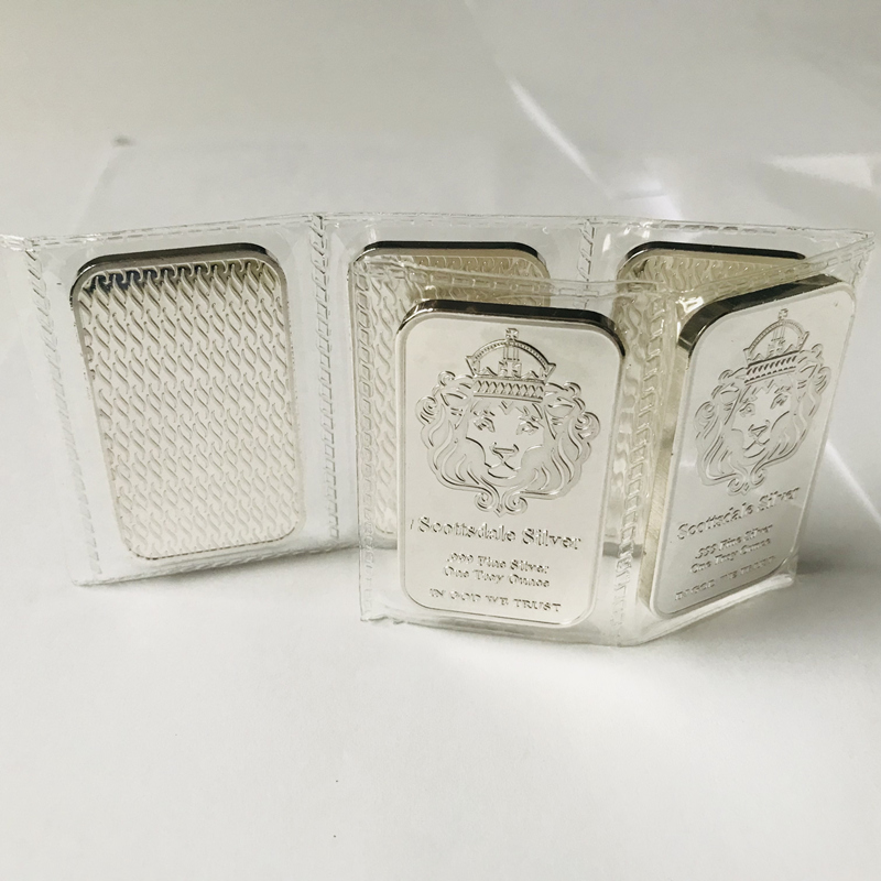 5 Pcs Non Magnetic American Scottsdale Coin Craft lLion Head 1 OZ Silver Plated Ingot Vacuum Sealed Packing Decoration Gift Collectible Souvenir Bar
5 Pcs Non Magnetic American Scottsdale Coin Craft lLion Head 1 OZ Silver Plated Ingot Vacuum Sealed Packing Decoration Gift Collectible Souvenir Bar