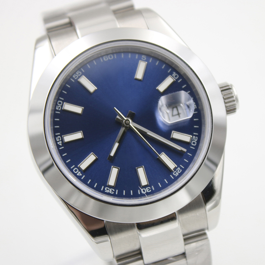 ST9 Steel Watch 41MM 2813 Automatic Mechaincal Movement Steel Blue Dial Smooth Bezel Sapphire Bracelet Mens Watches, 20
ST9 Steel Watch 41MM 2813 Automatic Mechaincal Movement Steel Blue Dial Smooth Bezel Sapphire Bracelet Mens Watches, 20