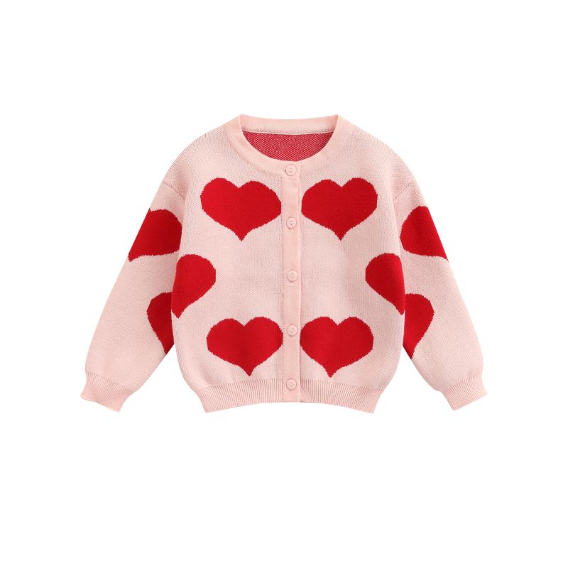 Jackets Baby Knitted Cardigan With Sweet Heart Pattern Single-Breasted Classic Round Neck Knitwear Spring Clothing, As pic
Jackets Baby Knitted Cardigan With Sweet Heart Pattern Single-Breasted Classic Round Neck Knitwear Spring Clothing, As pic