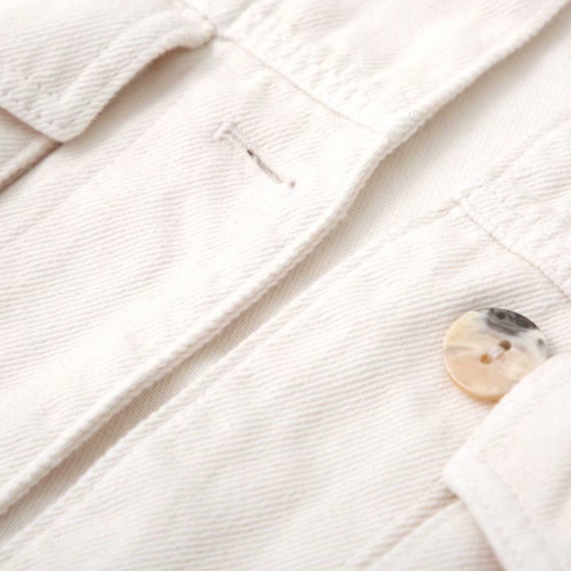 Harajuku Autumn Korean Version of The Solid Color Lapel Long-sleeved Denim Female Coat Single-breasted Chic Women's Jacket 210507