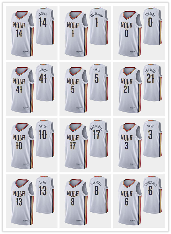 New OrleansPelicansMEN Brandon Ingram Zion Williamson Didi Louzada Kira Lewis Jr. 75th Anniversary City White basketball Jersey, 17
New OrleansPelicansMEN Brandon Ingram Zion Williamson Didi Louzada Kira Lewis Jr. 75th Anniversary City White basketball Jersey, 17