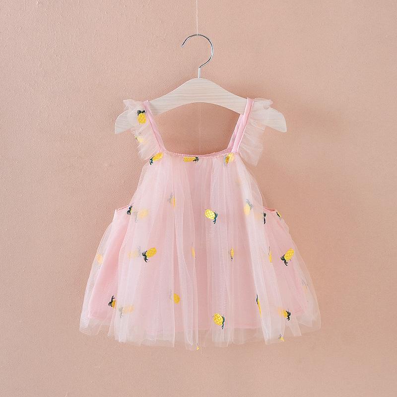 Girl's Dresses Lovely Infant Kid Baby Girls Dress Summer Sleeveless Strap Clothes Children Cute Princess Mesh Pineapple Embroidery, Pink
Girl's Dresses Lovely Infant Kid Baby Girls Dress Summer Sleeveless Strap Clothes Children Cute Princess Mesh Pineapple Embroidery, Pink