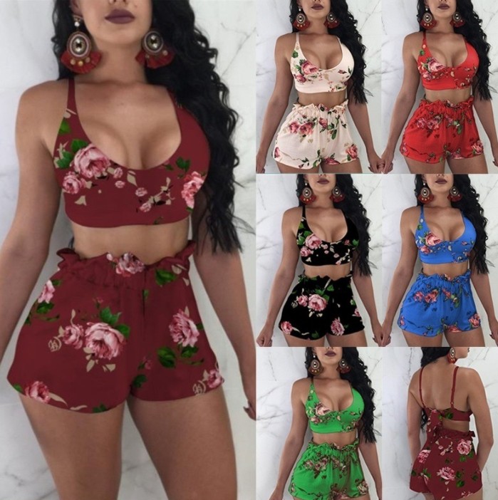 Women Swimsuit Sexy Floral 2 Piece Bodycon Crop Top Pants Set Bathing Suit Beach Summer Female Swimwear, Blue
Women Swimsuit Sexy Floral 2 Piece Bodycon Crop Top Pants Set Bathing Suit Beach Summer Female Swimwear, Blue