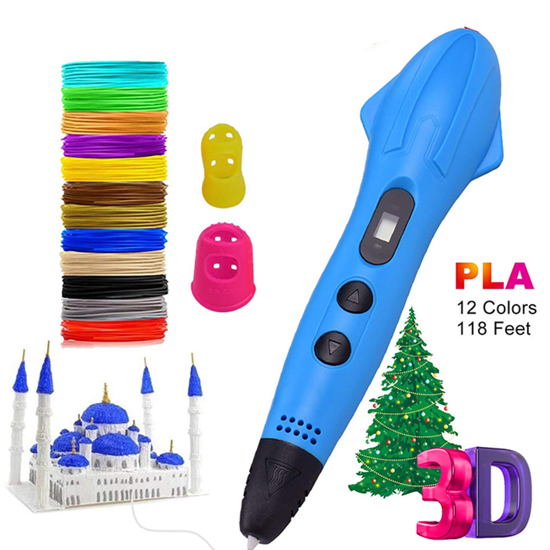 LED Display 3D Printer Printing Pen With 12 Colors 1.75mm PLA Filament Arts Drawing Painting Pens Gift for Kids
LED Display 3D Printer Printing Pen With 12 Colors 1.75mm PLA Filament Arts Drawing Painting Pens Gift for Kids