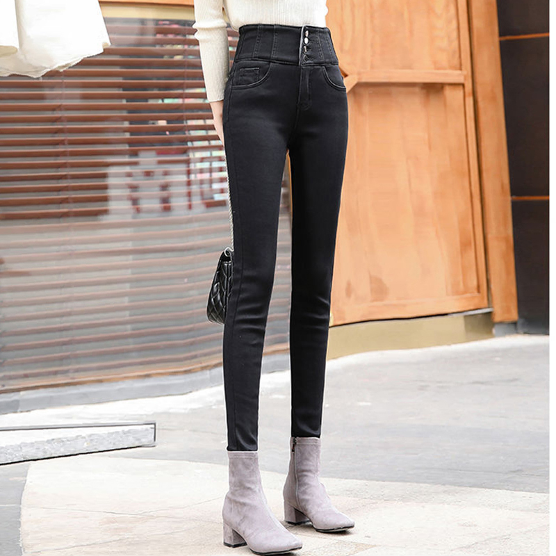 2011streetwear high waist thickening skinny denim pants women plus size warm stretch pencil jeans moms slim waist velvet jeans, Blue
2011streetwear high waist thickening skinny denim pants women plus size warm stretch pencil jeans moms slim waist velvet jeans, Blue