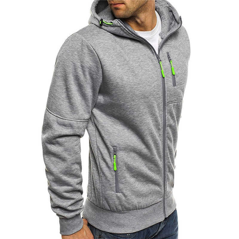 jackets men autumn casual sweatshirt fashion Hip hop hooded jacket men Solid Fleece zipper coats men Winter Jacket 210924