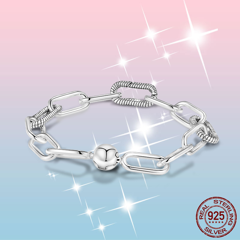 Silver Paper Clip Bracelet 925 Sterling Love Forever Me Chain Bracelets for Women Luxury Jewelry Pulseira
Silver Paper Clip Bracelet 925 Sterling Love Forever Me Chain Bracelets for Women Luxury Jewelry Pulseira