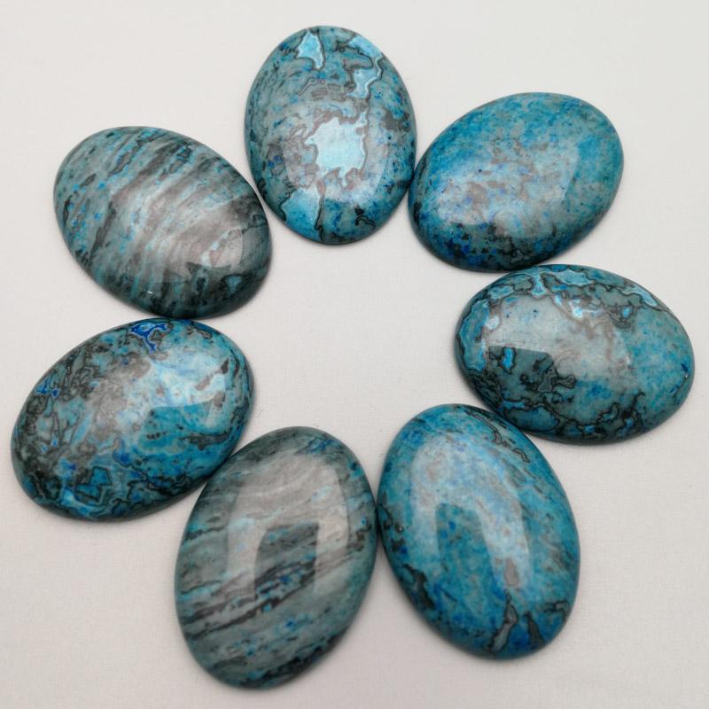Other Fashion 30*40mm Natural Oval Stone Beads Charms Blue Onyx CAB CABOCHON No Hole For Jewelry Making 10pcs/lot
Other Fashion 30*40mm Natural Oval Stone Beads Charms Blue Onyx CAB CABOCHON No Hole For Jewelry Making 10pcs/lot