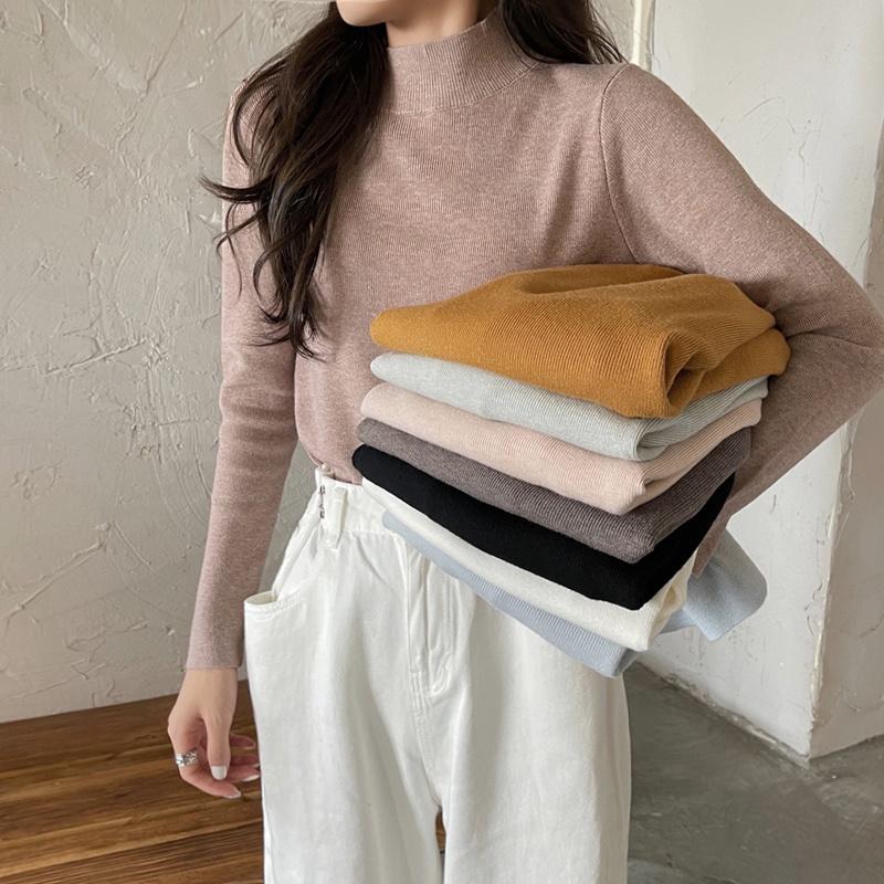 Women's Sweaters Solid Color Half High Collar Sweater Spring And Autumn Bottoming Shirt 2021 Gentle Wind Thin Long Sleeved, White;black
Women's Sweaters Solid Color Half High Collar Sweater Spring And Autumn Bottoming Shirt 2021 Gentle Wind Thin Long Sleeved, White;black