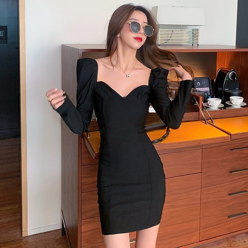 Spring Women Dress Long Sleeve V Neck Black Sexy Short Women's Party Club Casual Summer Ladies es Vestidos 13279 210508
