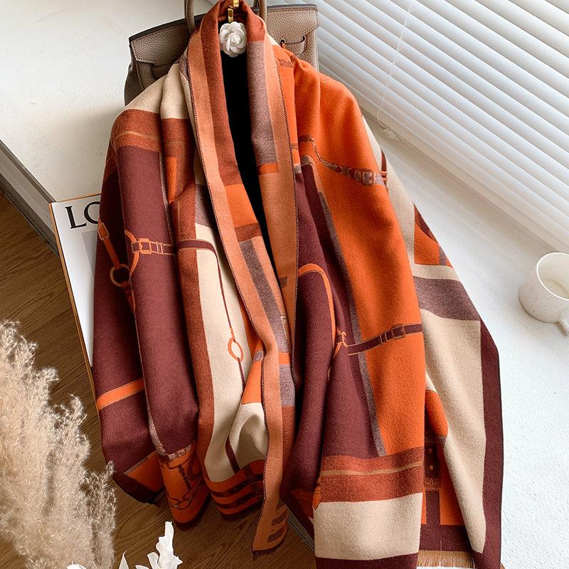 Scarves Imitate Cashmere Long Scarf Women Fashion Belt Print Shawl Stole Hijab Winter Warm Thick Bandana 185*65cm, Blue;gray
Scarves Imitate Cashmere Long Scarf Women Fashion Belt Print Shawl Stole Hijab Winter Warm Thick Bandana 185*65cm, Blue;gray