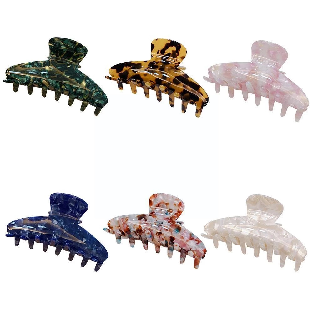 Acetate Hair Claws Big Size Square Hair Crabs Clip Fashion Leopard Clamps For Women Hair Accessories Grain