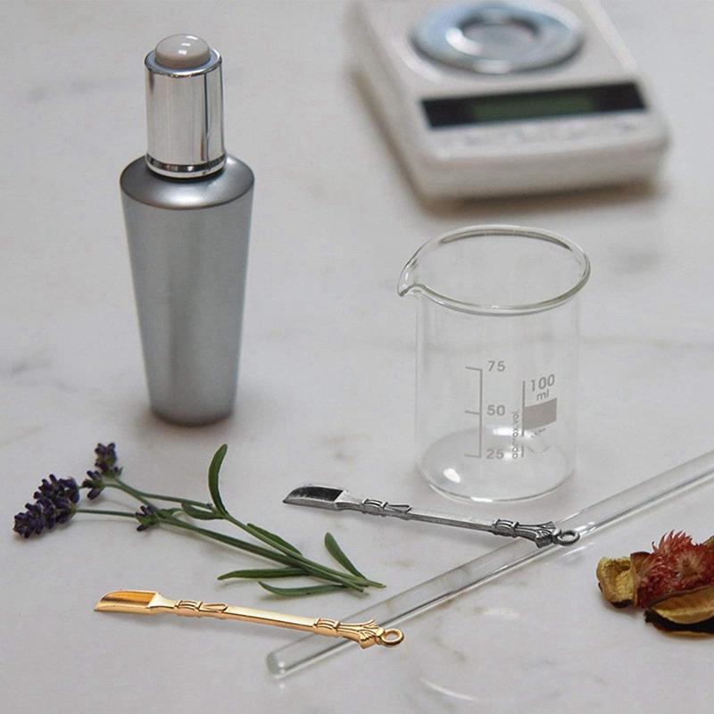 Spoons 24PCS Mini Shovel Snuff SpoonHanging Hole Spoon For Filling Vials With Salts Necklace2631098