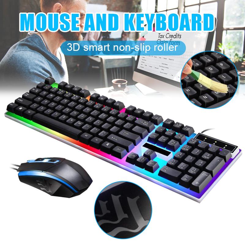 Gaming Keyboard Mouse Set USB Wired Backlit Colorful Rainbow Kit For Home Office AS99 Combos
Gaming Keyboard Mouse Set USB Wired Backlit Colorful Rainbow Kit For Home Office AS99 Combos