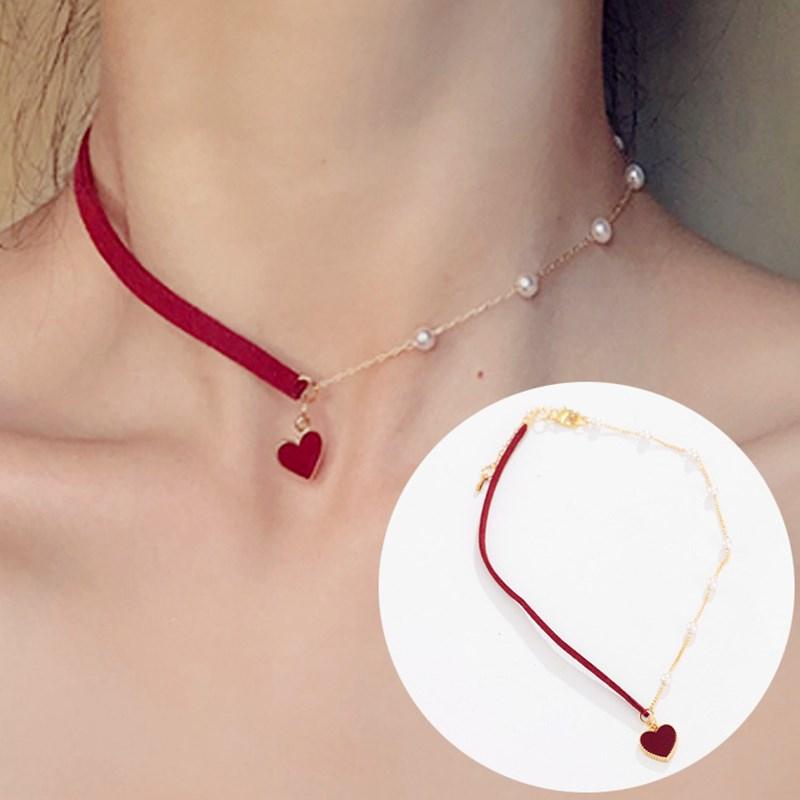 Pendant Necklaces 2021 Arrival Women Chokers Trendy Chain Cotton Heart Party Necklace For Female Korean Jewelry Red
Pendant Necklaces 2021 Arrival Women Chokers Trendy Chain Cotton Heart Party Necklace For Female Korean Jewelry Red
