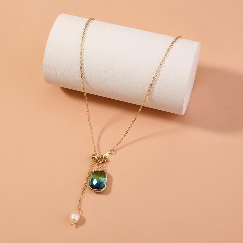 Pendant Necklaces Fashion Selling Jewelry Elegant Temperament Pull Buckle Square Dark Blue Crystal Necklace, Silver
Pendant Necklaces Fashion Selling Jewelry Elegant Temperament Pull Buckle Square Dark Blue Crystal Necklace, Silver