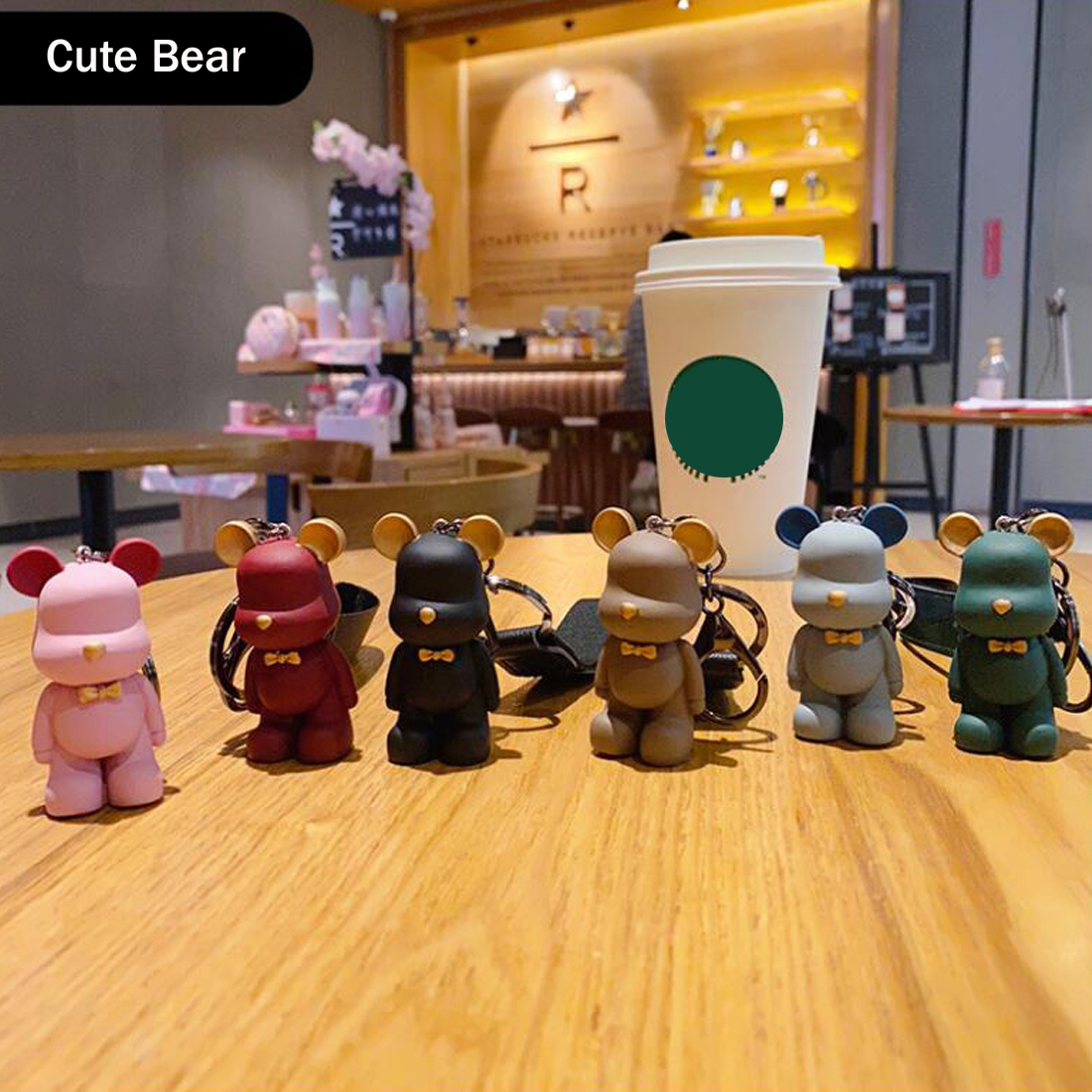 Cartoon Bear key chain Leather + resin Party Favor Cute Doll KeyChain For Woman/Men/Kids Creative Couple Ins Bag Pendant Car KeyRing Weeding
Cartoon Bear key chain Leather + resin Party Favor Cute Doll KeyChain For Woman/Men/Kids Creative Couple Ins Bag Pendant Car KeyRing Weeding