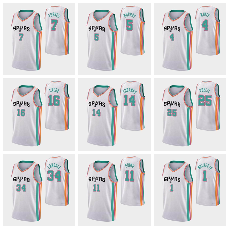 San Antonio's MEN Spurs's 2021 Basketball Bryn Forbes Derrick White Joshua Primo Jakob Poeltl Thaddeus Young Dejounte Murray 75th Anniversary City White Jersey
San Antonio's MEN Spurs's 2021 Basketball Bryn Forbes Derrick White Joshua Primo Jakob Poeltl Thaddeus Young Dejounte Murray 75th Anniversary City White Jersey