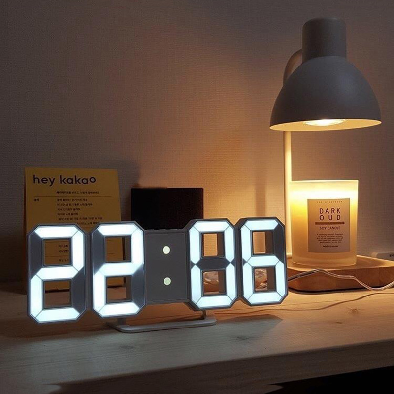 Modern Design 3D LED Wall Clock for Living Room Decor Digital Alarm Clocks Home Office Table Desk Night Display - view 3