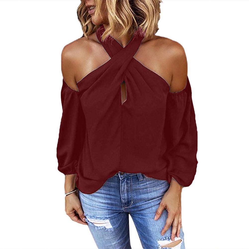 Women Solid Color Sexy Halter Off Shoulder Back Zipper Blouse Tanks Camis 2020 New Womens Vest X0507, White
Women Solid Color Sexy Halter Off Shoulder Back Zipper Blouse Tanks Camis 2020 New Womens Vest X0507, White
