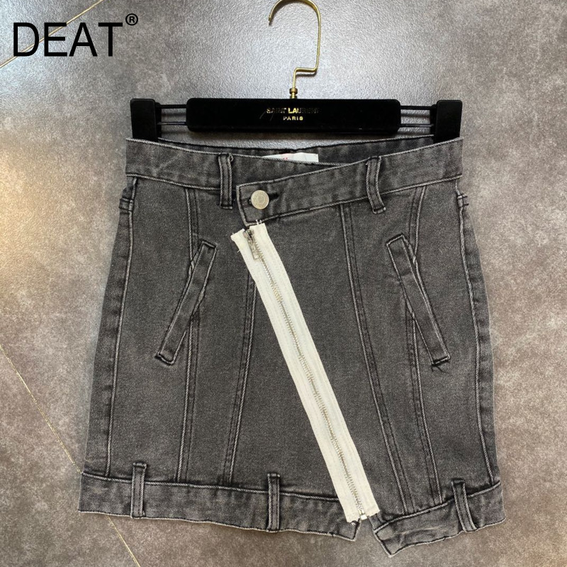 Summer Arrivals Irregular Zipper Decoration Denim Short Mini Skirt Women High Street HR440 210525, Denim blue
Summer Arrivals Irregular Zipper Decoration Denim Short Mini Skirt Women High Street HR440 210525, Denim blue